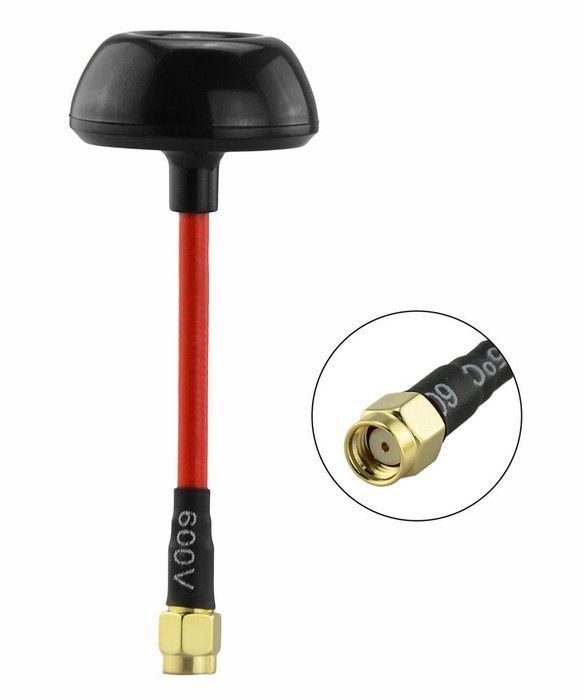 YoCoo 5.8GHz Drone FPV Antenna 90 Degree Mushroom Antenna SMA for QAV250 FPV Racing Quadcopter (Straight inner... N8