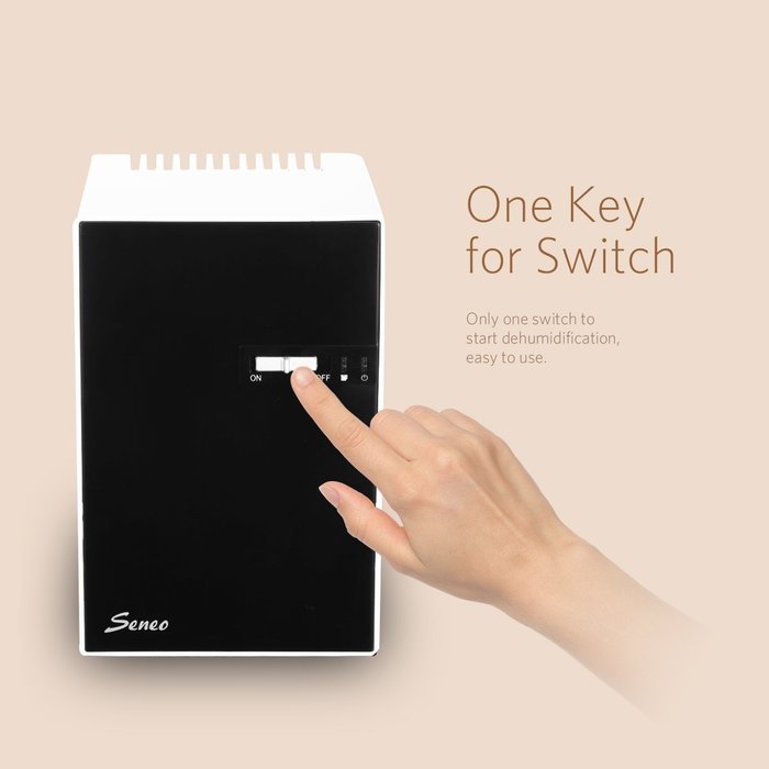 Seneo Mini Dehumidifier with 200ml/day, 400ml Water Tank Moisture Absorber for Home Bedroom Kitchen Shoe Cabinet... N4