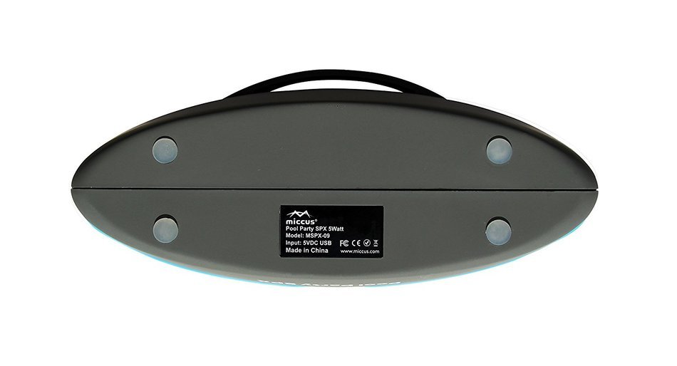 Miccus pool party SPX9: Rainproof, Water Resistant, Bluetooth Wireless Stereo Speaker System (Blue/Gray) N6