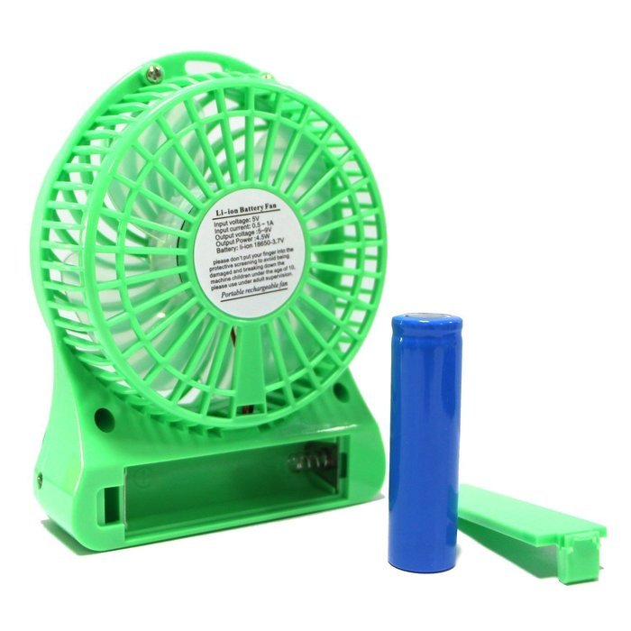 Eurus Home Portable18650 lithium-ion Rechargeable Fan with High Quality Mini USB Fan 4-inch Vanes 3 Speeds With... N2