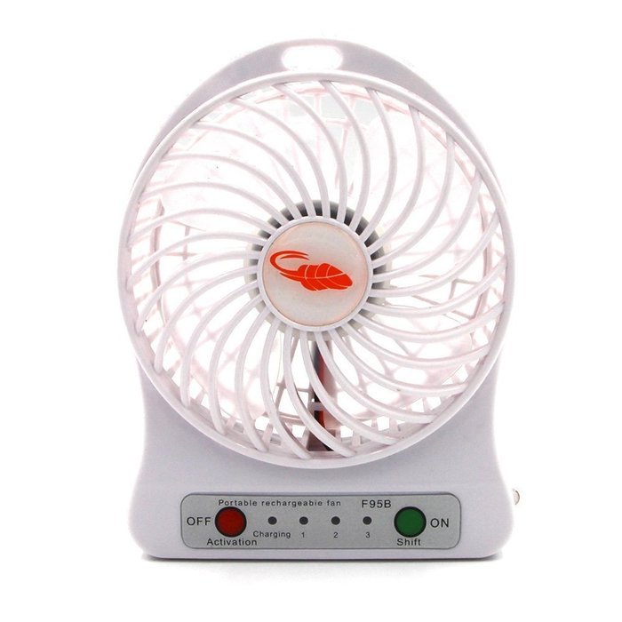 Eurus Home Portable18650 lithium-ion Rechargeable Fan with High Quality Mini USB Fan 4-inch Vanes 3 Speeds With... N3