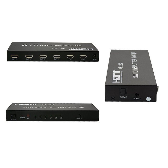 LinkS 1x8 8 Ports HDMI Powered Splitter for Full HD 1080P & 3D Support (One Input To Eight Outputs) N18