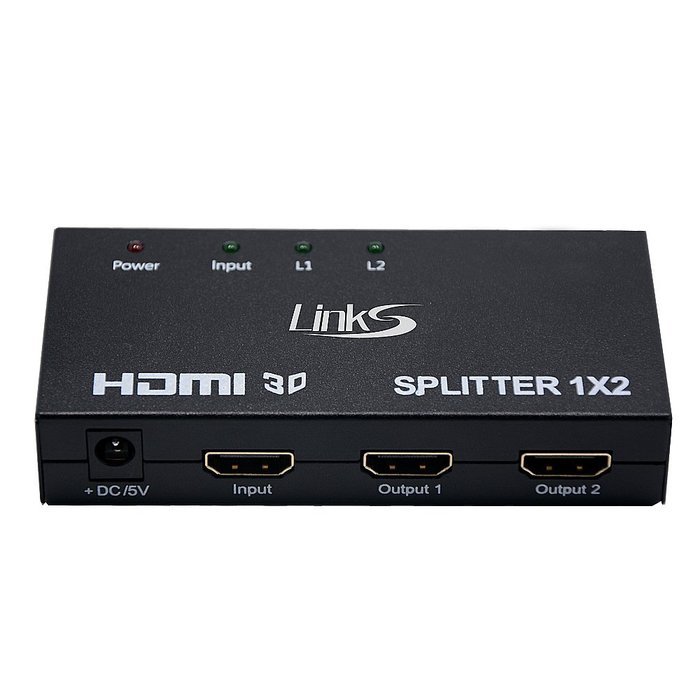 LinkS 1x8 8 Ports HDMI Powered Splitter for Full HD 1080P & 3D Support (One Input To Eight Outputs) N19