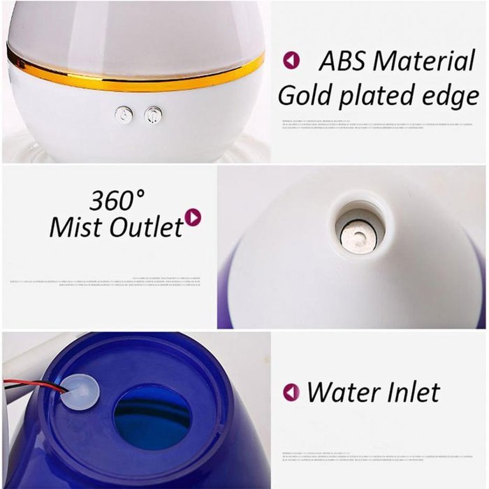 Mini Oil Diffuser Colorful USB Humidifier Cool Mist Air Purifier for Home Office Car N3