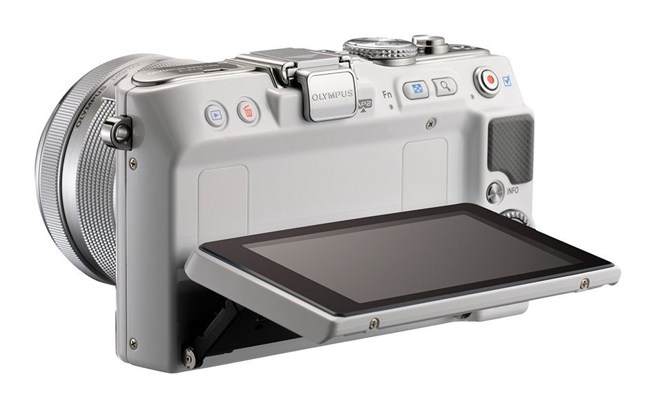 Olympus PEN E-PL3 14-42mm 12.3 MP Mirrorless Digital Camera with CMOS Sensor and 3x Optical Zoom (White) - International... N8