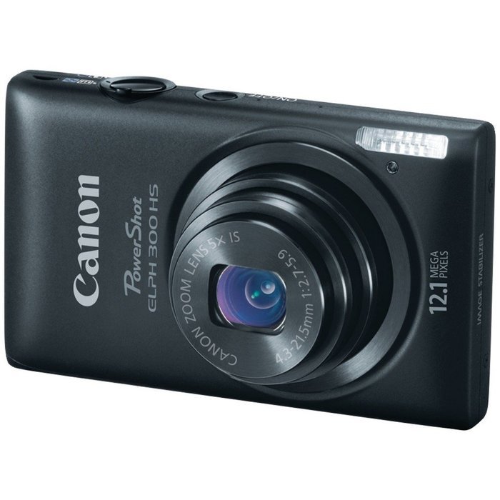 Canon PowerShot ELPH 300 HS 12.1 MP Digital Camera (Black) N9