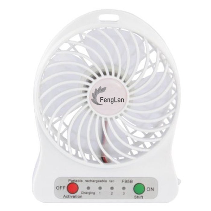 FengLan USB Portable Fan 3 Speeds Rechargeable Mini USB Fan Portable Output Electric Desk Cooling Fan for Travel... N4