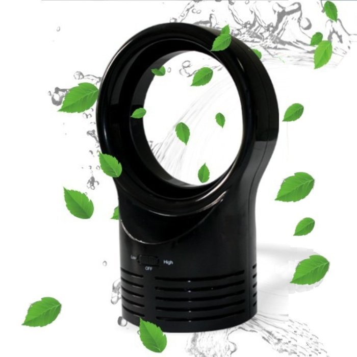 Yijiagou No Leave Fan Children Safety Professional Bladeless Fan Mute Bladeless Stand Fan 10 Inches With No Blade... N10