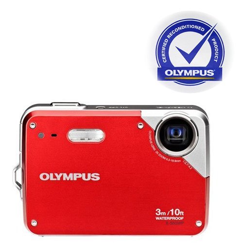 Olympus 10 Megapixel Waterproof 3X Optical Zoom Digital Camera Red