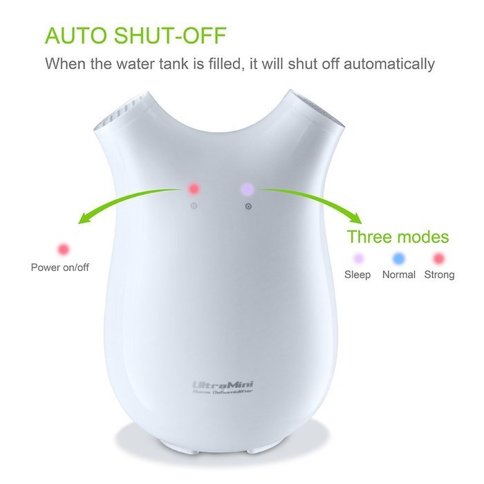 Homasy Portable Ultra-mini Semiconductor Dehumidifier Multi-mode Air Dryer Touch-screen Whisper-quiet Air Purification