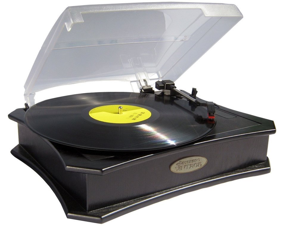 Pyle Home PVNTT5UB Retro Style Vinyl Turntable with USB-To-PC Recording (Black) (Discontinued by Manufacturer) N2