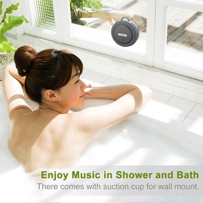 5 Watt Driver Portable Waterproof Bluetooth 3.0 Speaker Rugged Wireless For Outdoor/Shower with Built-in Microphone... N7