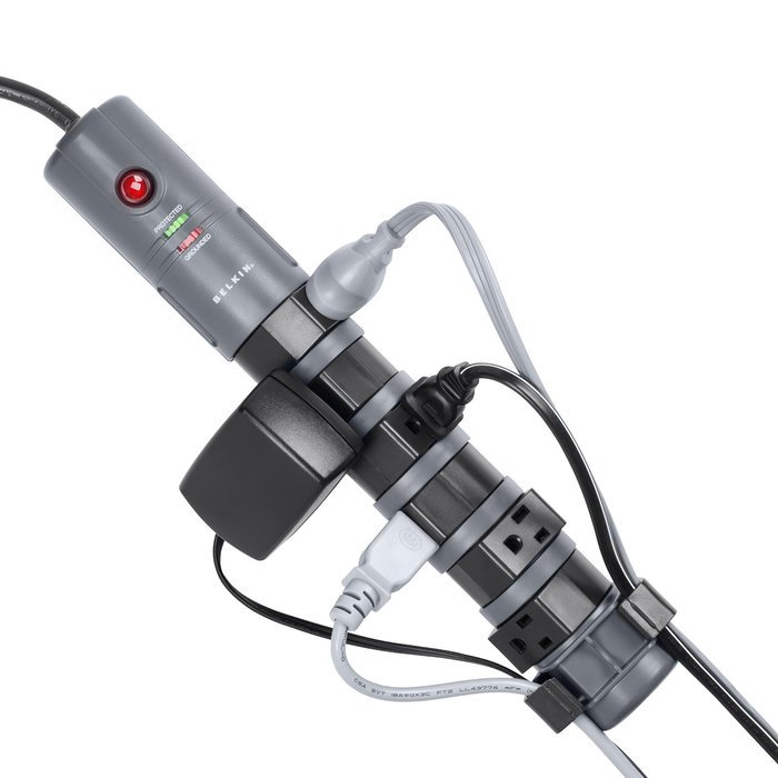Belkin 12-Outlet Pivot-Plug Power Strip Surge Protector with 8-Foot Power Cord, 4320 Joules (BP112230-08) N17
