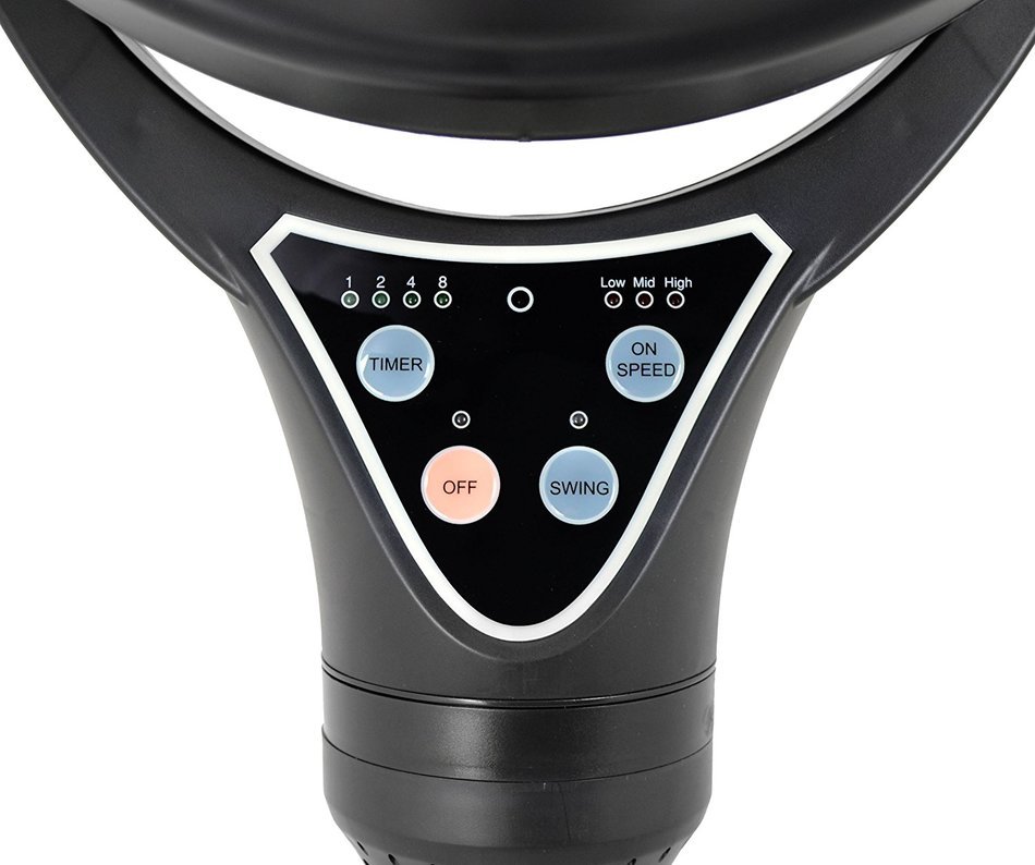 NewAir AF-410BK 12" 2-in-1 Tabletop and Pedestal Vortex Fan