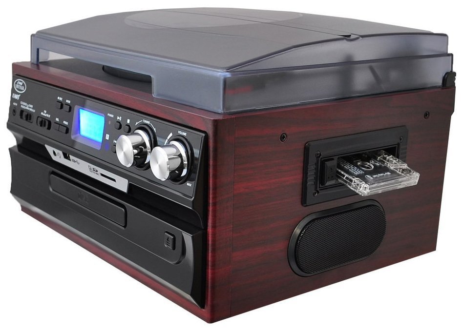 Pyle PTTCDS7U Classic Vintage Turntable with AM/FM Radio/Cassette/CD, USB/SD and Aux Input for iPod and MP3 Players... N5