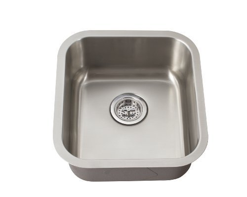 Schon SCSBMB18 Undermount 18-Gauge Single Bowl 16 3/16-Inch by 18-Inch Bar Sink, Stainless Steel by Schon