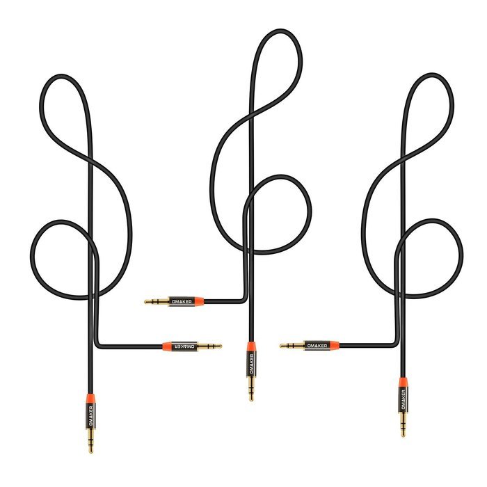 Omaker 3 Pack Optimum Combination 3.5mm Male to Male Stereo Audio Cable Cord N3