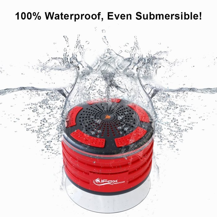iFox iF013 Bluetooth Shower Speaker - Certified Waterproof. Wireless Speakerphone Pairs To All Bluetooth Devices... N8