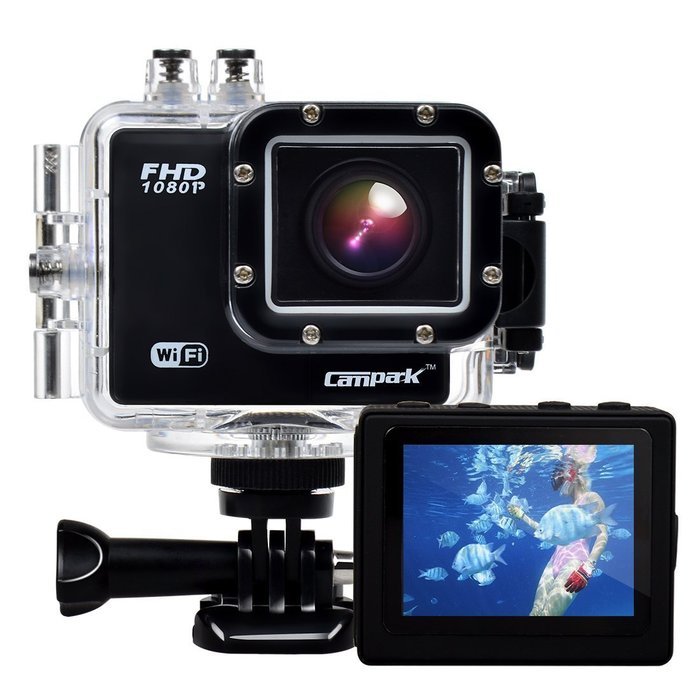 Campark&reg; 1080p 60fps Wifi Extreme Sports Action Camera Waterproof,16MP,1296P,Ambarella A7l,50m Underwater,RF Wrist... N4