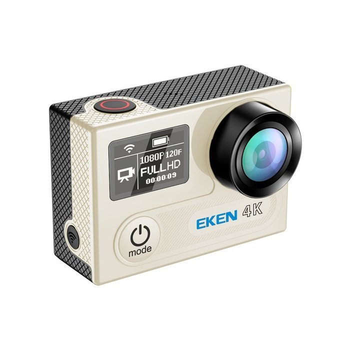 EKEN H8R Wifi Waterproof Action Camera (Silver) + Sony IMX Sensor + Dual Screen + 170 Degree + 2.4G Remote N2