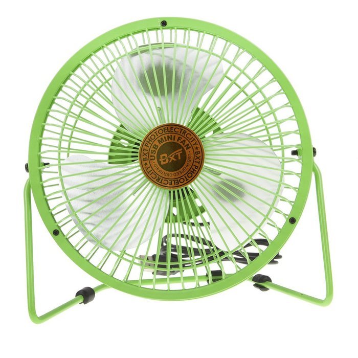 Bao Xin 360 Degrees Rotating USB Powered Tabletop Fan Mini Metal Electric Fan for Summer, Work, Office, Pc, Notebook...