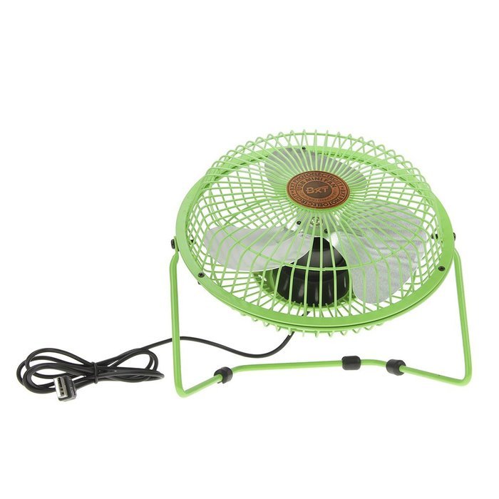Bao Xin 360 Degrees Rotating USB Powered Tabletop Fan Mini Metal Electric Fan for Summer, Work, Office, Pc, Notebook... N3
