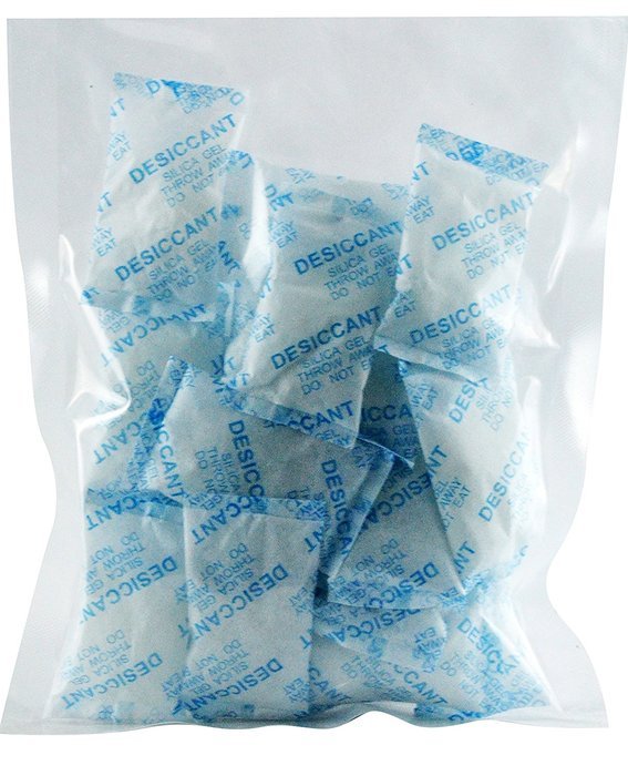 Uline Silica Gel Desiccants Packets - 10 Gram Cotton, 25 Pack