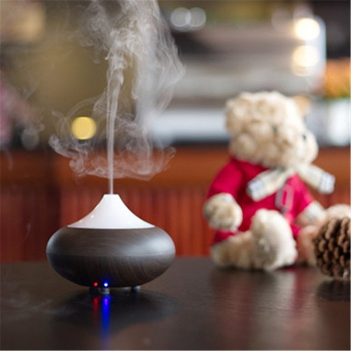 Cool Mist Humidifier Filter Free Ultrasonic Aroma Essential Oil Diffuser 100ml (Khaki) N12