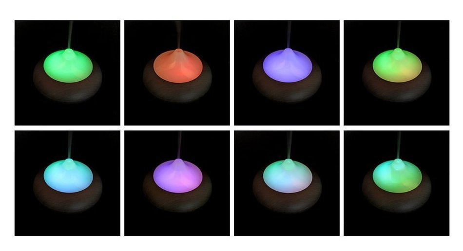 Cool Mist Humidifier Filter Free Ultrasonic Aroma Essential Oil Diffuser 100ml (Khaki) N13