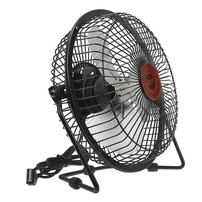 Bao Xin 360 Degrees Rotating USB Powered Tabletop Fan Mini Metal Electric Fan for Summer, Work, Office, Pc, Notebook... N8