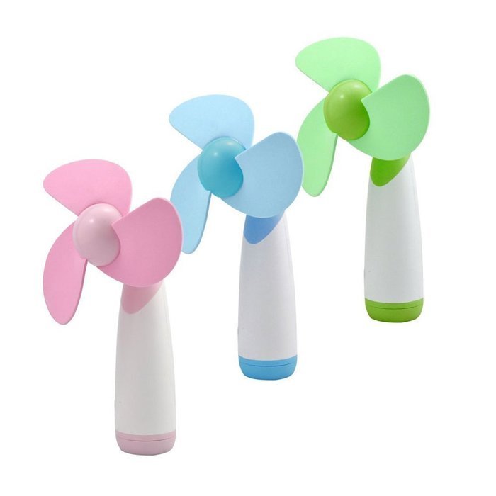 NAMEO Mini Handheld Fan with 3 Soft Foam Blades, Portable Battery Operated Travel Cooling Fan with Power On/Off... N3