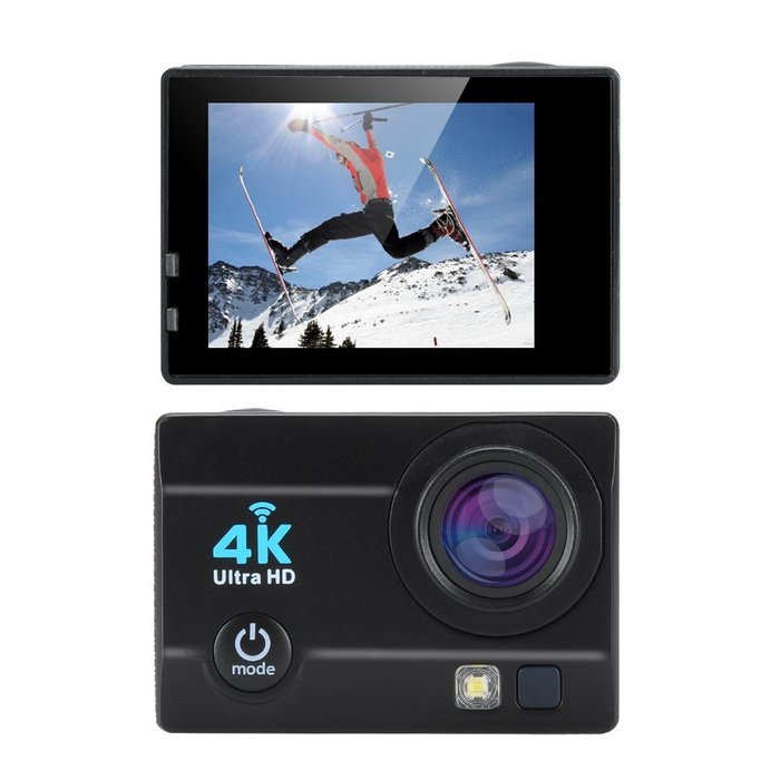 Q3H Waterproof 4K Sports Camera - 16MP, 4X Digital Zoom, 2 Inch LCD Screen, 170 Degree Wide Angle Lens (Black) N3