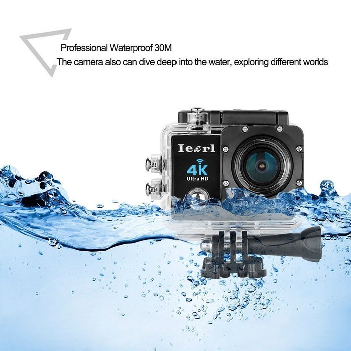 Iearl IE8000 Ultra HD 4K Sport Action Camera 2 Inch WiFi HDMI 16MP 30M Waterproof 170 Degrees Wide Viewing Angle... N17