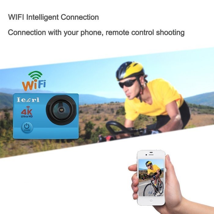 Iearl IE8000 Ultra HD 4K Sport Action Camera 2 Inch WiFi HDMI 16MP 30M Waterproof 170 Degrees Wide Viewing Angle... N20