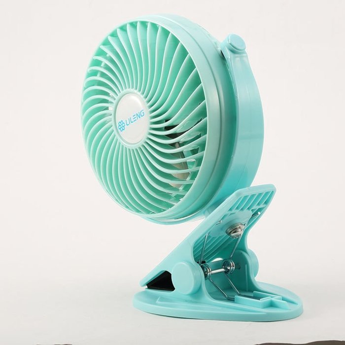 Honeyall Ajustable Clip On USB Fan Quiteness,Rechargeable Battery/USB Powered on(Black) N2