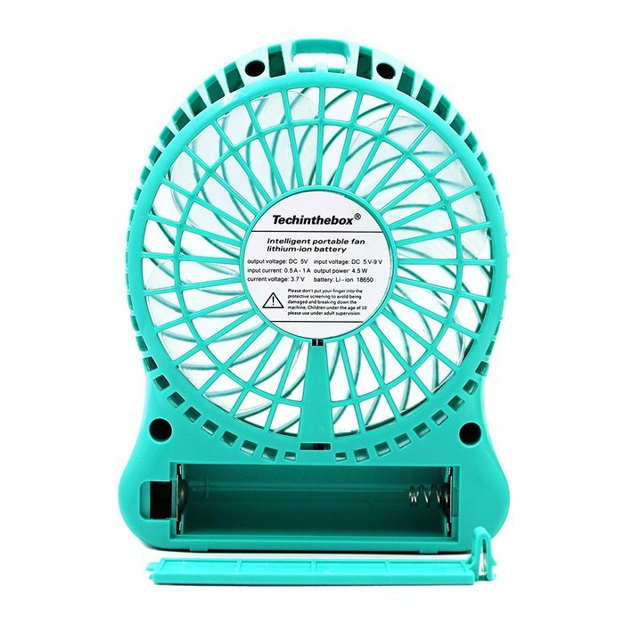 TechIntheBox LED display Portable Fan 4-inch 3 Speeds Mini USB Rechargeable Fan with LED Light Powered By Electric-powered... N5