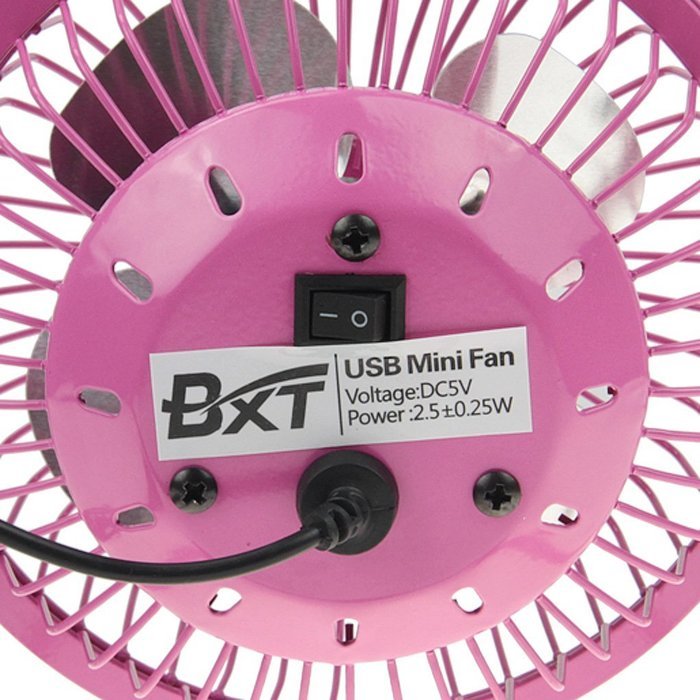 Bao Xin 360 Degrees Rotating USB Powered Tabletop Fan Mini Metal Electric Fan for Summer, Work, Office, Pc, Notebook... N10