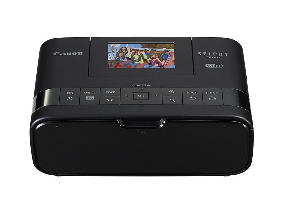 Canon Selphy CP1200 White Wireless Color Photo Printer and Battery Bundle N4