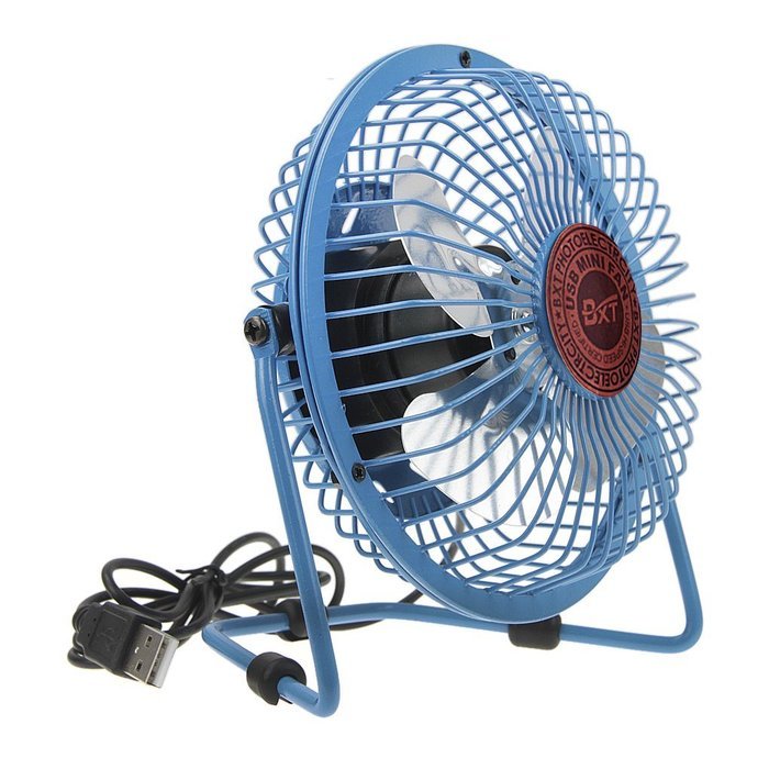 Bao Xin 360 Degrees Rotating USB Powered Tabletop Fan Mini Metal Electric Fan for Summer, Work, Office, Pc, Notebook... N16