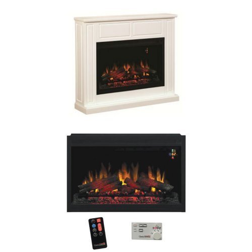 Complete Set Traditional Design Builders Mantel with 36" 110V Builders Box Traditional