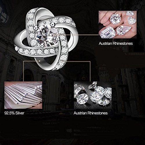 Charm Women Hot Silver Plated Ear Stud Zircon Shiny Crystal Rhinestone Earring