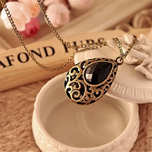 New Fashion Women Jewelry Long Pendant Bib Crystal Vintage Statement Necklace