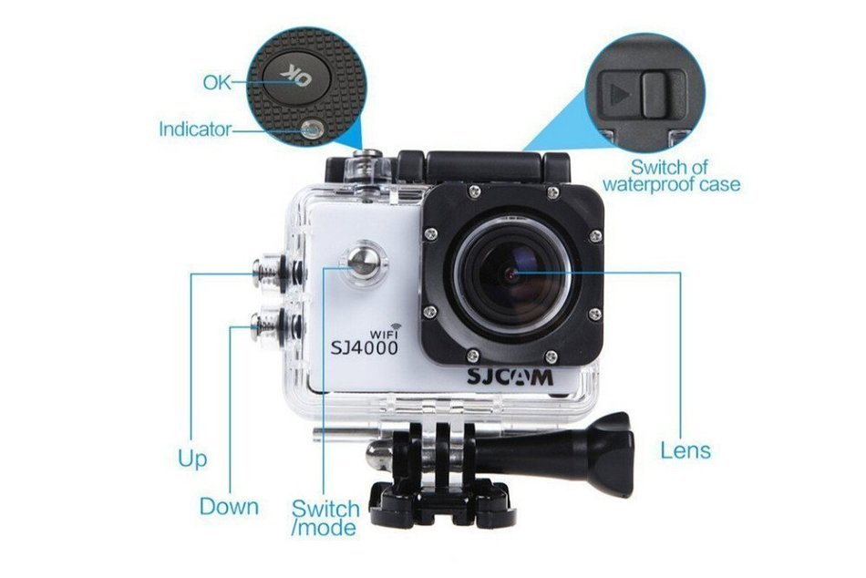 SJCAM Original SJ4000 WiFi Version Full HD 1080P 12MP Diving Bicycle Action Camera 30m Waterproof Car DVR Sports... N26