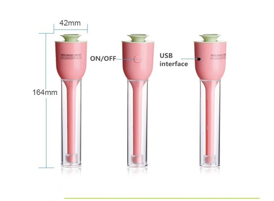 TankeDirect Protable Mini Air Humidifiers with USB Cool Mist for Home,Car (pink)