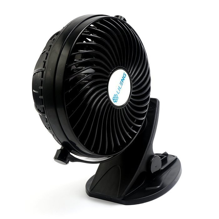 Honeyall Ajustable Clip On USB Fan Quiteness,Rechargeable Battery/USB Powered on(Black) N3