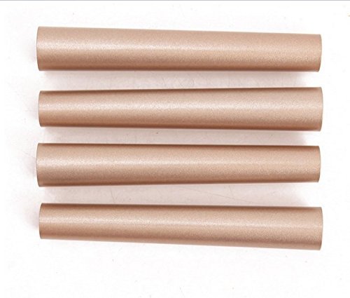 Astra Gourmet 4pcs Nonstick Carbon Steel Round Danish Bread Tube Mold Cannoli Forms, 5.3" x 0.8", Champagne Gold N5