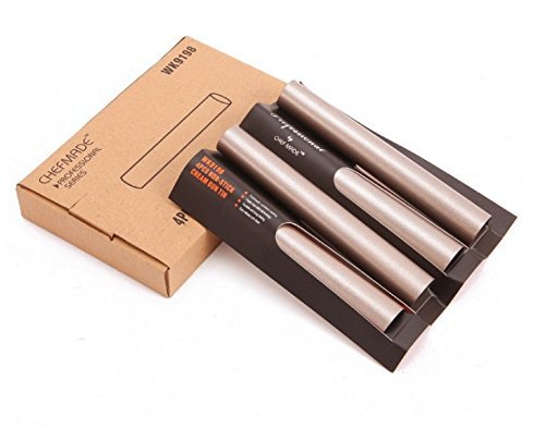 Astra Gourmet 4pcs Nonstick Carbon Steel Round Danish Bread Tube Mold Cannoli Forms, 5.3" x 0.8", Champagne Gold N6