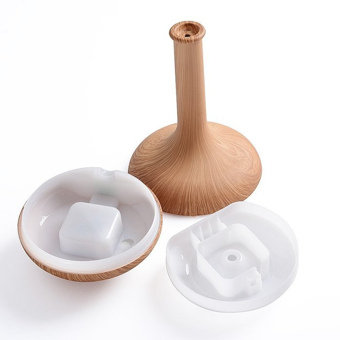 Qedertek Wood Grain 160ml Vase Version Ultrasonic Essential Aromatherapy Oil Diffuser Humidifier with Adjustable... N7