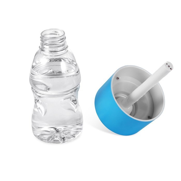 Zelear Mini Portable USB Humidifier Cool Mist Ultrasonic LED Bottle Cap Air, Blue N2