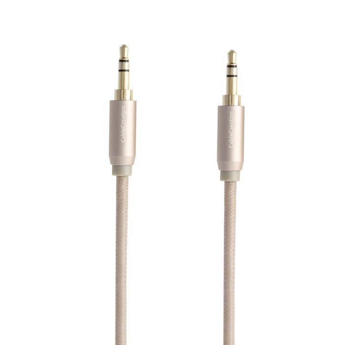 CableCreation 3.3-Feet 3.5mm Braided audio cable, Male to Male Stereo Aux Cable with Premium Metal, for Smartphones... N17